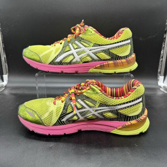 Asics Gel Preleus Shoes Womens Size 10 Yellow Pink Athletic Trainers Sneakers - Picture 2 of 8